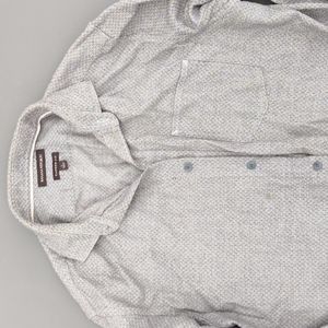 Men's Banana Republic Marled Grey Camden Fit Dress Shirt